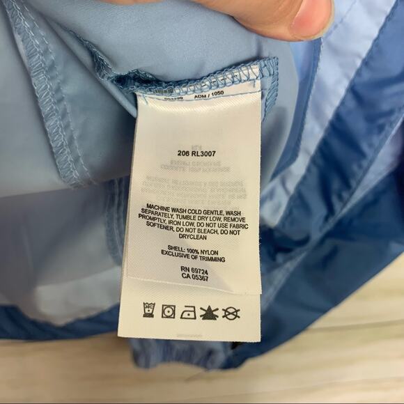 Columbia Two-Tone Blue Nylon Windbreaker Jacket - Picture 5 of 7